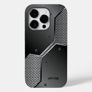Coque Pour iPhone 14 Pro Design géométrique gris foncé et gris clair iPhone