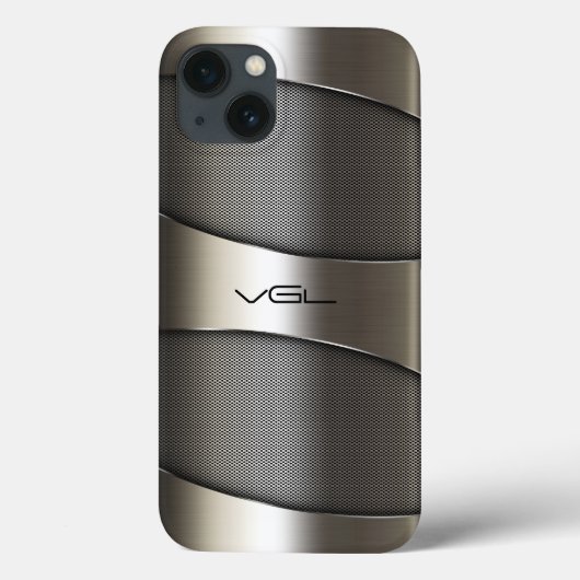 Coques Case-Mate iPhone Design géométrique moderne gris (Verso)