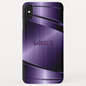 Coques Case-Mate iPhone Design géométrique moderne violet brillant (Dos)