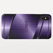 Coques Case-Mate iPhone Design géométrique moderne violet brillant (Dos (Horizontal))