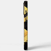 Coques Case-Mate iPhone Design géométrique or en noir (Verso / Gauche)