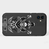 Coques Case-Mate iPhone Design gothique du crâne (Dos (Horizontal))