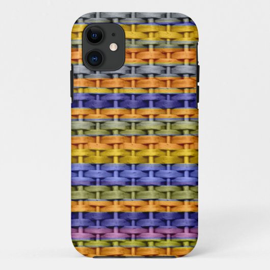 Coques Case-Mate iPhone Design graphique d'art rétro couleur en osier (Dos)