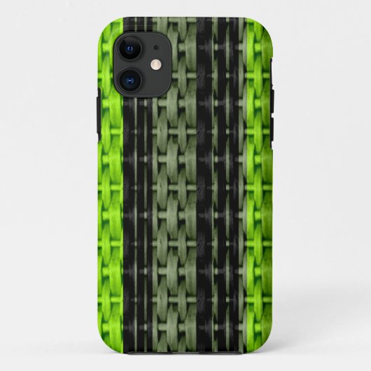 Coques Case-Mate iPhone Design graphique rétrographique en osier noir et v (Dos)