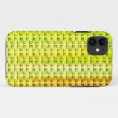 Coques Case-Mate iPhone Design graphique rétrographique en osier vert citr (Dos (Horizontal))