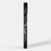 Coques Case-Mate iPhone Design Grunge noir et argent (Verso / Droite)