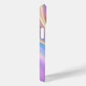 Coques Case-Mate iPhone Design Iridescendant, Monogramme de texte bleu pro (Verso / Droite)