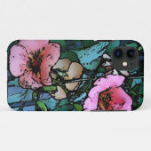 Coques Case-Mate iPhone design joli rose fleurs style abstrait (Dos (Horizontal))