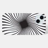 Coques Case-Mate iPhone Design kaléidoscope noir et blanc (Verso (horizontal))