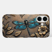 COQUES Case-Mate iPhone DESIGN MÉTAL BLEU DRAGONFLY (Verso (horizontal))