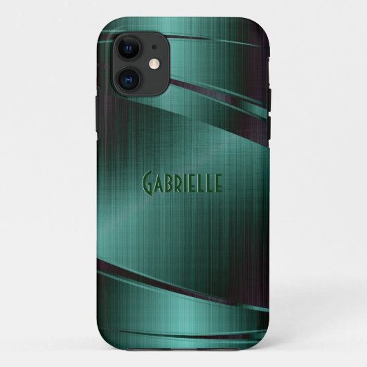 Coques Case-Mate iPhone Design métallique vert Refroidi en aluminium (Dos)
