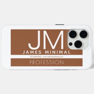 Coque iPhone 15 Pro Max Design minimaliste professionnel moderne Marron