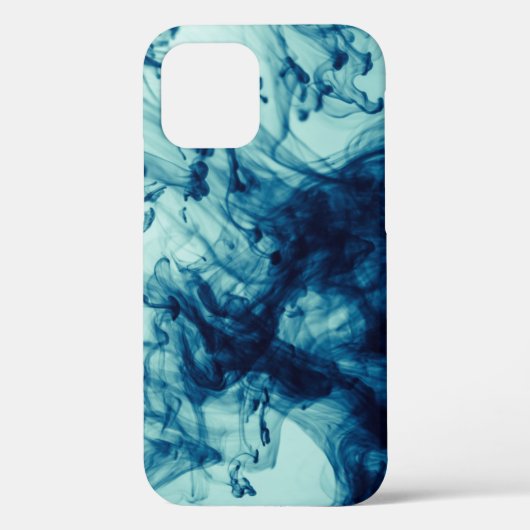 Coques Case-Mate iPhone Design moderne Abstrait bleu liquide (Verso)