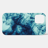 Coques Case-Mate iPhone Design moderne Abstrait bleu liquide (Verso (horizontal))