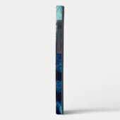 Coques Case-Mate iPhone Design moderne Abstrait bleu liquide (Verso / Gauche)