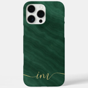 Coques iPhone 16 Pro Max Design moderne en marbre Abstrait avec initiales e