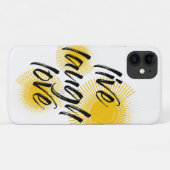 Coques Case-Mate iPhone Design moderne, gai, tendance Live Laugh Love (Dos (Horizontal))