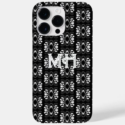 Coques Case-Mate iPhone Design moderne scandinave noir et blanc (Verso)