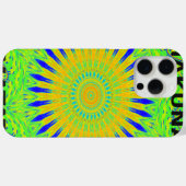 Coques Case-Mate iPhone Design Motif africain en vert et en or (Verso (horizontal))