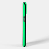Coques Case-Mate iPhone Design Motif de bandes vertes noires (Verso / Droite)