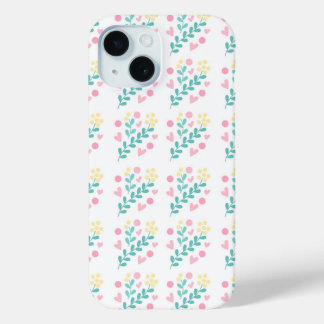 Coque Pour iPhone 15 Design motif de fleurs mignonnes