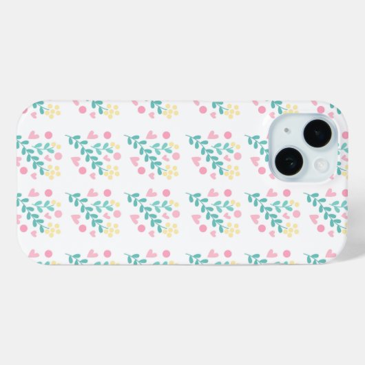 Coques Case-Mate iPhone Design motif de fleurs mignonnes (Verso (horizontal))