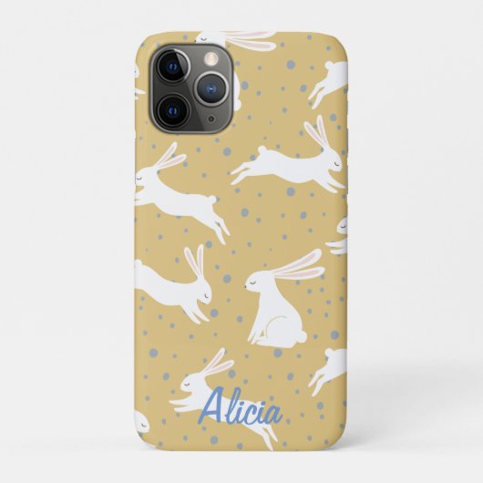 Coques Case-Mate iPhone Design Motif de lapin mignon - personnalisable (Dos)