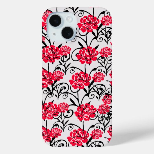 Coques Case-Mate iPhone Design Motif d'illustrations de rose rouge (Verso)