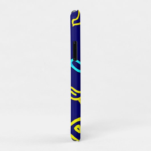 Coques Case-Mate iPhone Design Motif dynamique de fruits néons (Dos/Droite)