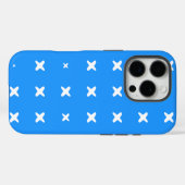 Coques Case-Mate iPhone Design motif en bleu et blanc (Verso (horizontal))