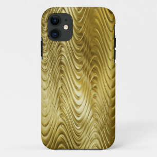 Coque Case-Mate Pour iPhone design motif métallique - ondes dorées minces