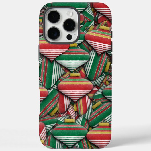 Coques Case-Mate iPhone Design Motif rétro rouge vert rayé (Verso)