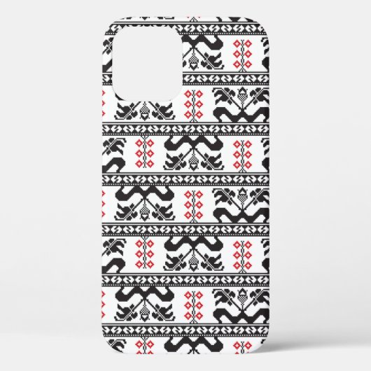 Coques Case-Mate iPhone Design motif sans couture inspiré du tradi roumain (Verso)