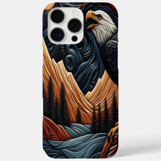 Coques Case-Mate iPhone Design naturel de l'aigle en cuir (Verso)
