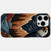 Coques Case-Mate iPhone Design naturel de l'aigle en cuir (Verso (horizontal))