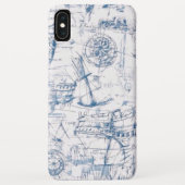 Coques Case-Mate iPhone Design nautique bleu (Dos)