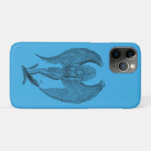 Coques Case-Mate iPhone Design noir et bleu Angel (Dos (Horizontal))