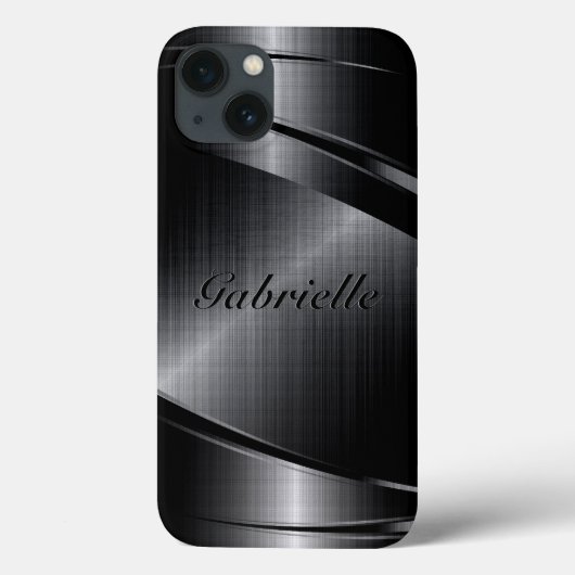 Coques Case-Mate iPhone Design noir métallique Refroidi en aluminium (Verso)