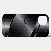 Coques Case-Mate iPhone Design noir métallique Refroidi en aluminium (Verso (horizontal))