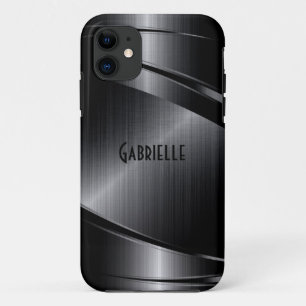 Etui iPhone Case-Mate Design noir métallique Refroidi en aluminium