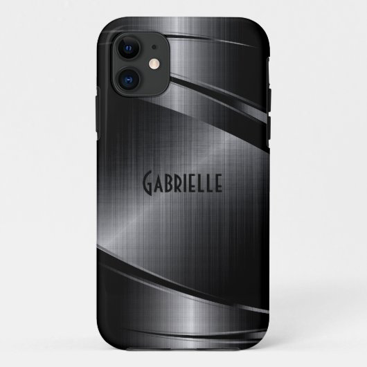 Coques Case-Mate iPhone Design noir métallique Refroidi en aluminium (Dos)