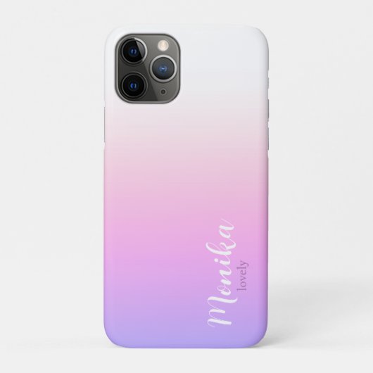 Coques Case-Mate iPhone Design ombré violet et rose (Dos)