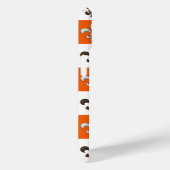 Coques Case-Mate iPhone Design Orange Noir Blanc À damiers Fleur de lis (Verso / Droite)