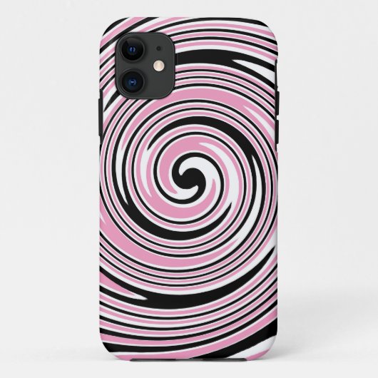 Coques Case-Mate iPhone Design pivotant rose et noir (Dos)