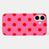 Coques Case-Mate iPhone Design Pois rouge sur rose (Verso (horizontal))