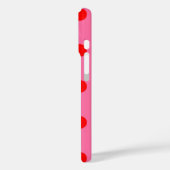 Coques Case-Mate iPhone Design Pois rouge sur rose (Verso / Gauche)