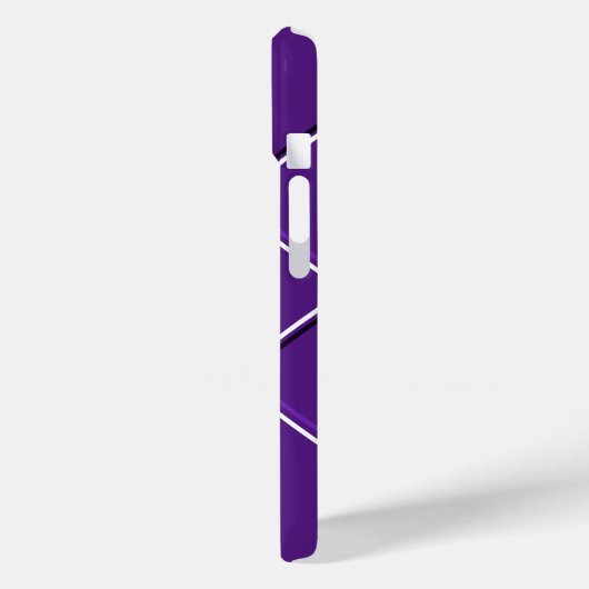 Coques Case-Mate iPhone Design rayé violet et blanc Fancy K initial (Verso / Gauche)