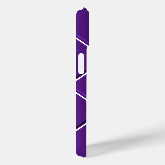 Coques Case-Mate iPhone Design rayé violet et blanc Fancy U initial (Verso / Droite)