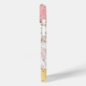 Coques Case-Mate iPhone Design Rose de luxe en marbre rose or (Verso / Gauche)