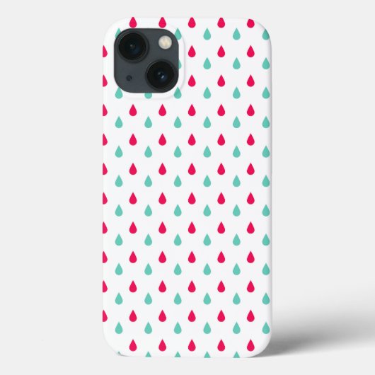 Coques Case-Mate iPhone Design rouge blanc et bleu Raindrop (Verso)